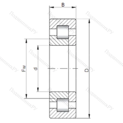 Подшипник роликовый радиальный NUP 3322 от производителя  CX Подшипник роликовый радиальный NUP 3322 от производителя  CX