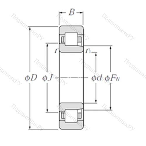 Подшипник роликовый радиальный NJ 210 от производителя  NTN Подшипник роликовый радиальный NJ 210 от производителя  NTN