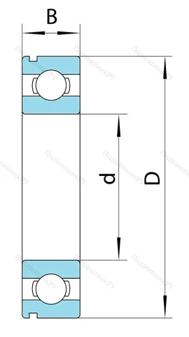 Шариковый однорядный подшипник 50316 (6316 N) в Санкт-Петербурге