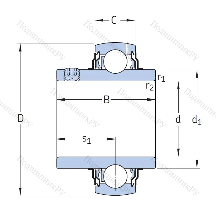 Корпусный подшипник YAR 206-2F в Санкт-Петербурге