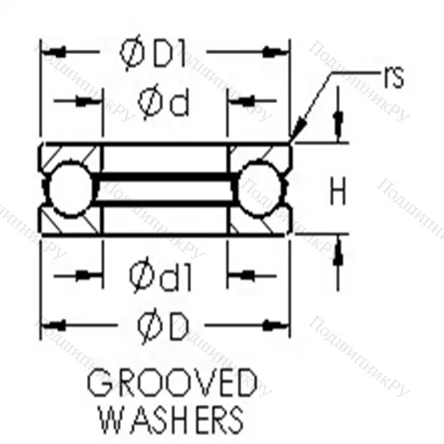 Подшипники шариковые упорные 51110 от производителя  AST
