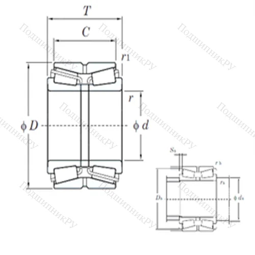 Подшипник роликовый радиально-упорный 46228A от производителя  KOYO