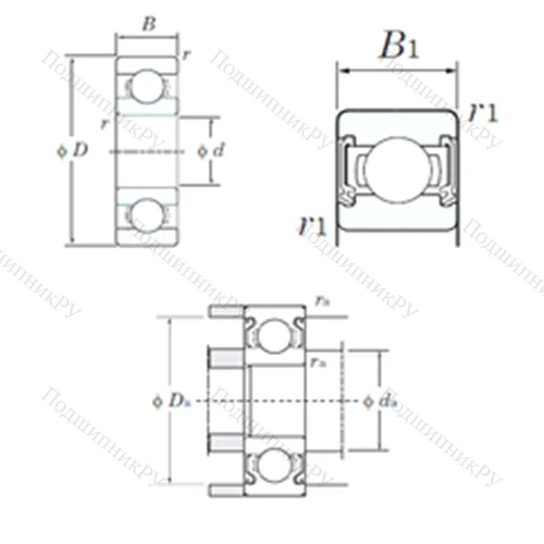 Подшипник шариковый радиальный 695-2RD от производителя  KOYO