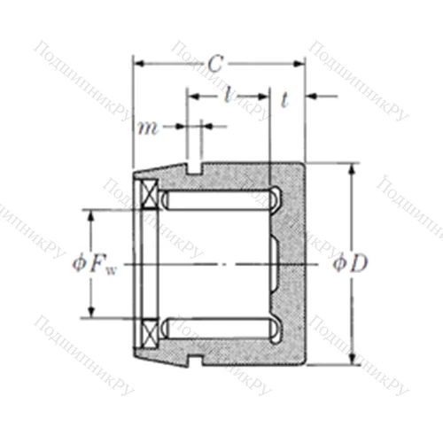Подшипник игольчатый радиальный NSA 02803
