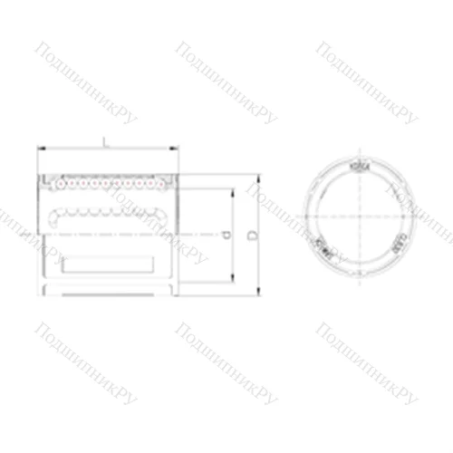Подшипник шариковый линейный CLB 25UU от производителя  Samick