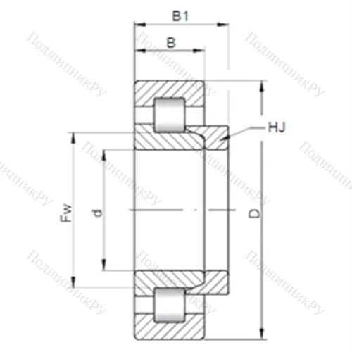 Подшипник роликовый радиальный NH 1048 от производителя  CX