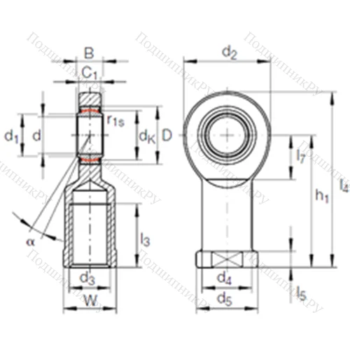 Подшипник скольжения сферический GIR 12 UK