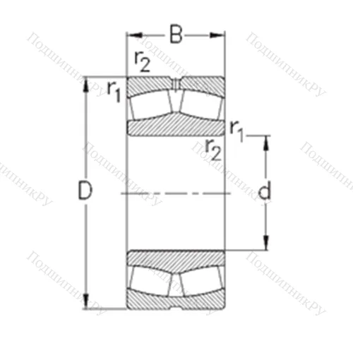 Подшипник роликовый радиальный самоцентрирующийся 23092-MB-W 33 от производителя  NKE