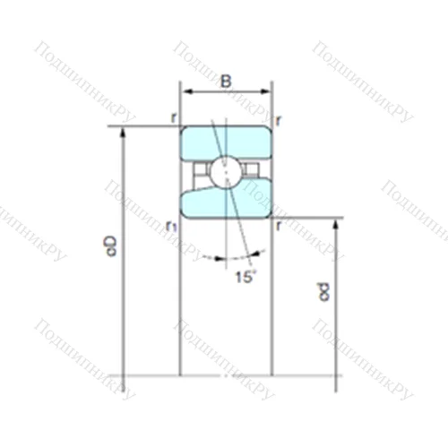 Подшипник шариковый радиально-упорный BNH 020