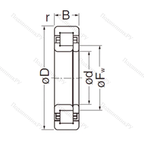 Подшипник роликовый радиальный NUP 211EG