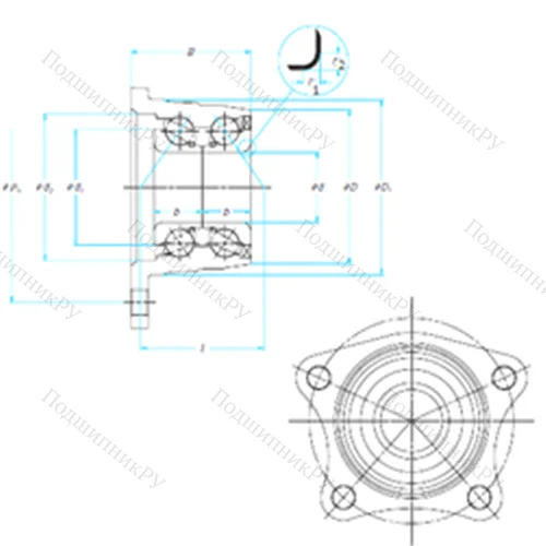 Подшипник шариковый радиально-упорный 28BWK 12