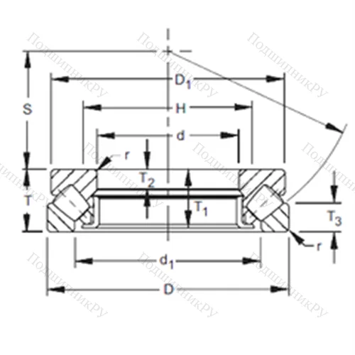 Подшипник роликовый упорно-радиальный 29576 от производителя  TIMKEN