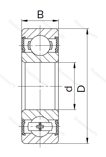 Миниатюрный шариковый подшипник 1000094 2RS (619/4 2RST) в Санкт-Петербурге