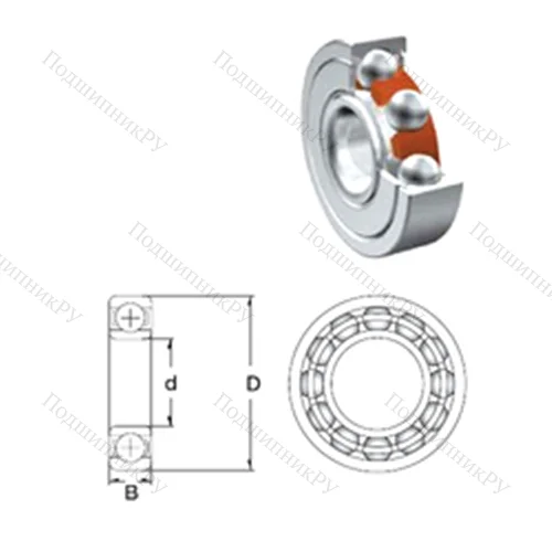Подшипник шариковый радиальный 6204-2Z.T 9H.C 3 от производителя  ZEN