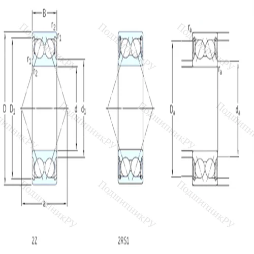 Подшипник шариковый радиально-упорный 3310A-2RS 1 от производителя  SKF
