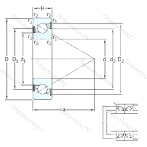 Подшипник шариковый упорно-радиальный BSD 55100 CG-2RZ от производителя  SKF
