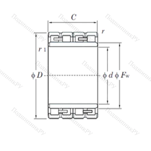 Подшипник роликовый радиальный 76FC 54400CW