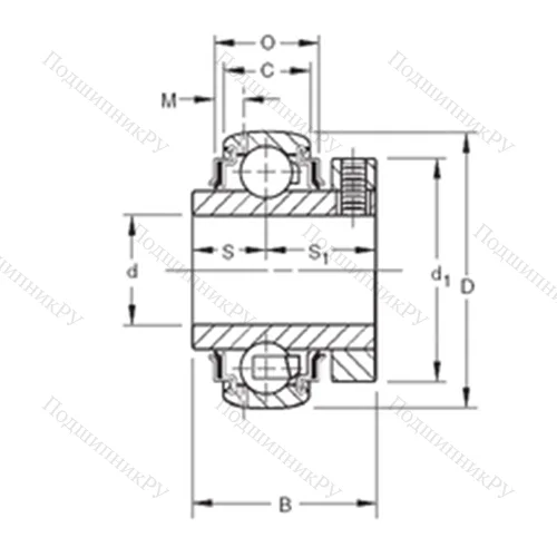 Подшипник шариковый радиальный GC 1008KRRB