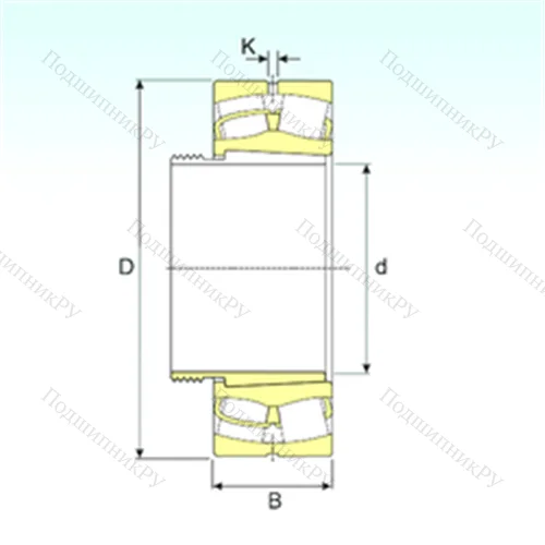 Подшипник роликовый радиальный самоцентрирующийся 23026 EKW 33+AHX 3026 от производителя  ISB