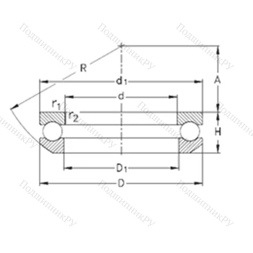 Подшипник шариковый упорный 53418-MP от производителя  NKE