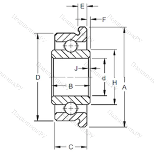 Подшипник шариковый радиальный F 4