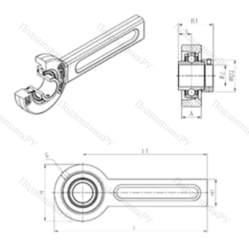Подшипниковый узел шариковый радиальный EXSP 204 от производителя  SNR
