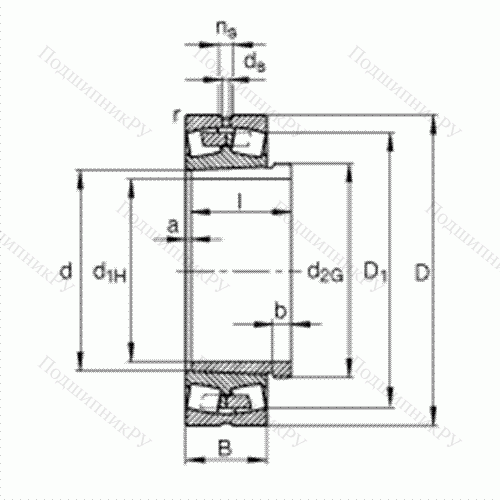 Подшипник роликовый самоустанавливающийся 23026-E 1A-K-M + AHX 3026 от производителя  FAG