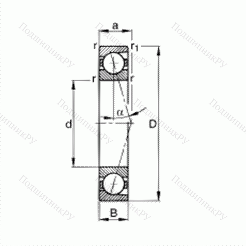 Подшипник шпиндельный B 7024-C-T-P 4S от производителя  FAG Подшипник шпиндельный B 7024-C-T-P 4S от производителя  FAG
