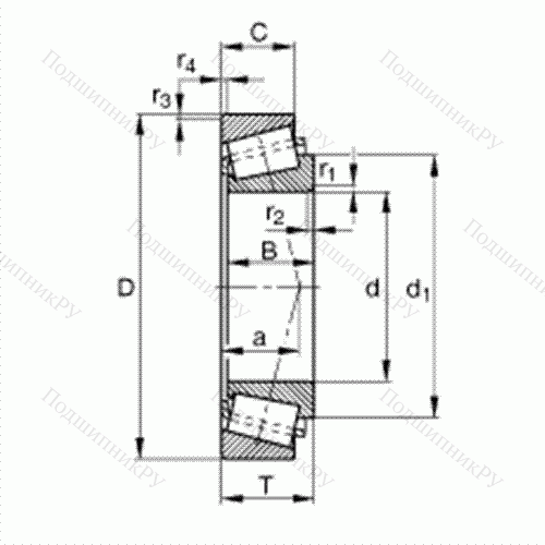 Подшипник роликовый конический 32952 от производителя  FAG