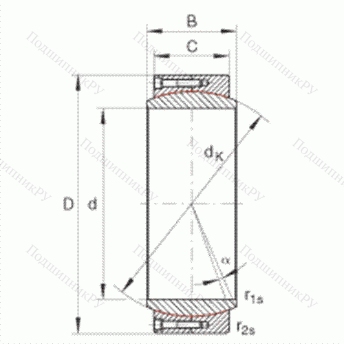 Подшипник шарнирный GE 710-DW