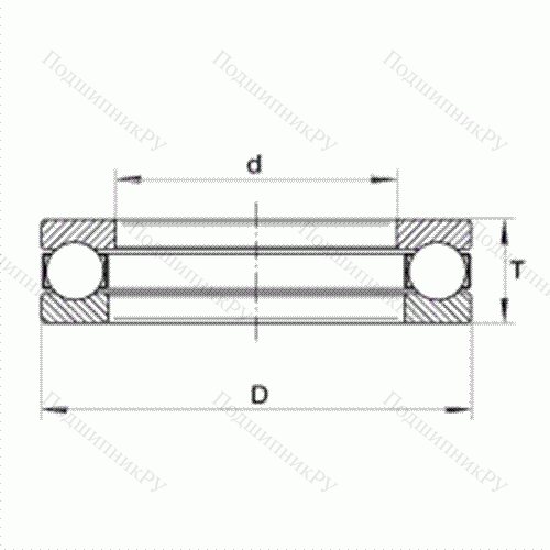 Подшипник шариковый упорный XW 7