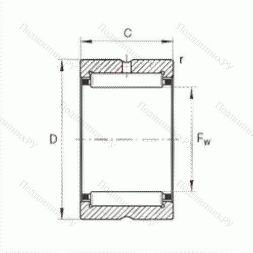 Подшипник роликовый игольчатый RNA 4909 от производителя  INA Подшипник роликовый игольчатый RNA 4909 от производителя  INA