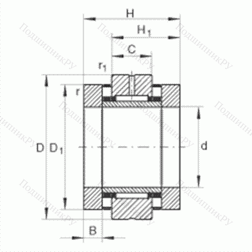 Подшипник комбинированный роликовый ZARN 55115-TV от производителя  INA