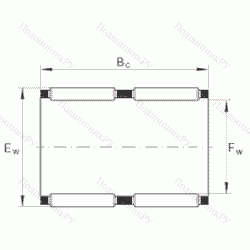 Подшипник роликовый игольчатый без колец K 58X 65X 36-ZW